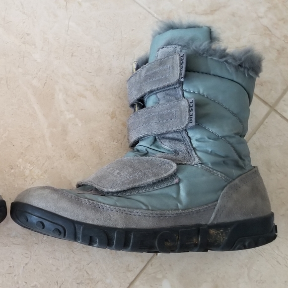 GUC DIESEL WINTER BOOTS WITH RABBIT FUR US 2 - Picture 3 of 11